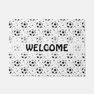 Football balls pattern doormat