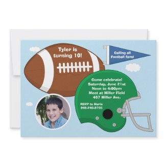 Football Birthday Party Invitation invitation