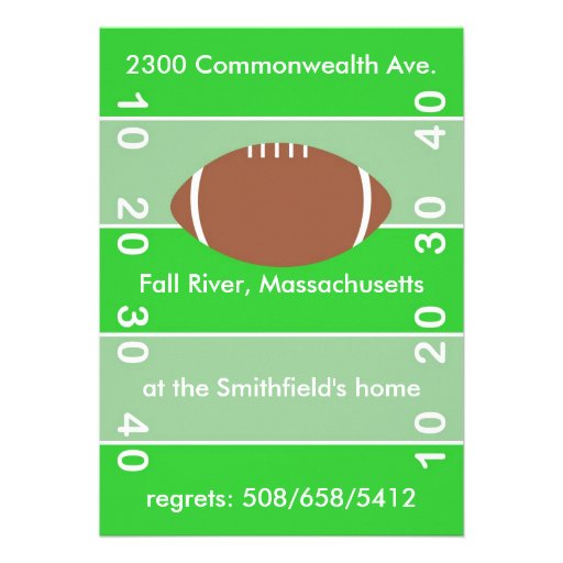 Football Birthday Party Invitation