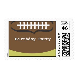 Football Birthday Party Postage Stamp