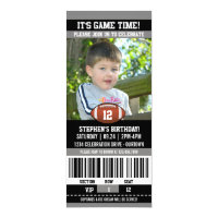 Football Birthday Photo Template Card