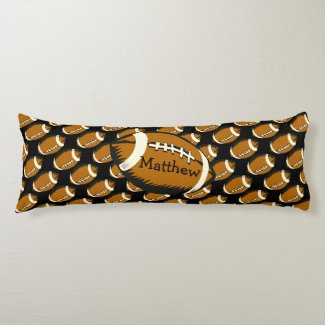 Football Black and Brown Sports Body Pillow