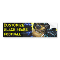 Football Black Bear Bumper Sticker bumper stickers