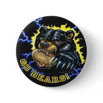 Football Black Bear button