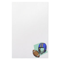 football blue helmet customized stationery
