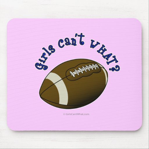 Football - Blue Text Mouse Pad