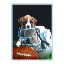 Football boxer puppy poster posters