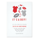 Football Boy Baby Shower Personalized Invite
