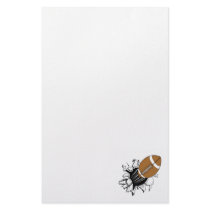 Football Breaking Out Custom Stationery
