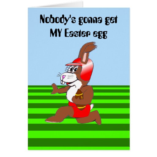 Football Bunny Greeting Cards