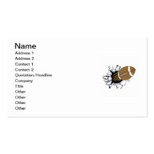 Football Burst T-shirts and Gifts Business Card Template