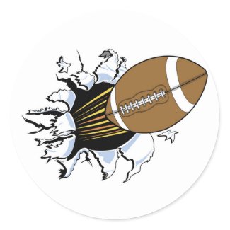 Football Burst T-shirts and Gifts Sticker