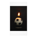 football candle photo greeting card