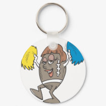 football cheerleader keychains