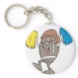 football cheerleader keychains