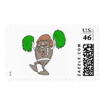 football cheerleader postage stamp