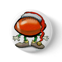 Football Christmas buttons by FunGraphix Football Christmas buttons