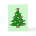 Football Christmas Tree cards by LushLaundry Football Christmas Tree cards