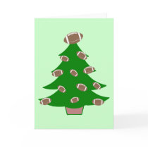 Football Christmas Tree cards by LushLaundry Football Christmas Tree cards