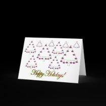 Football Christmas Tree Farm Card cards