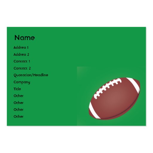 Football - Chubby Business Cards (front side)
