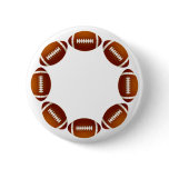 FOOTBALL CIRCLE DESIGN PINBACK BUTTON