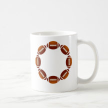 FOOTBALL CIRCLE DESIGN COFFEE MUGS