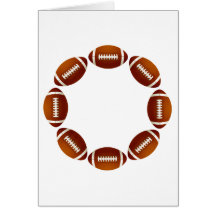 FOOTBALL CIRCLE DESIGN GREETING CARDS