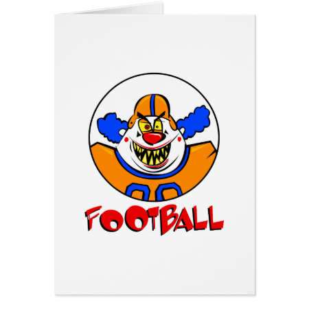 Football Clown Greeting Card