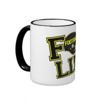 Football Coffee/Tea Cup ~ Black & Yellow Mug