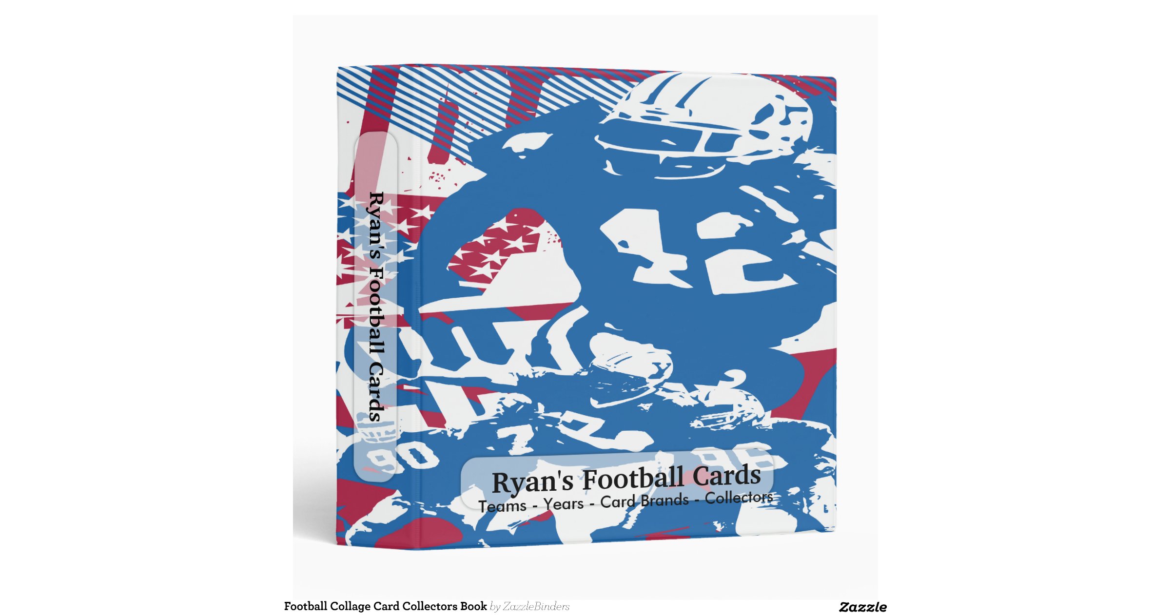 Football Collage Card Collectors Book Binder Zazzle