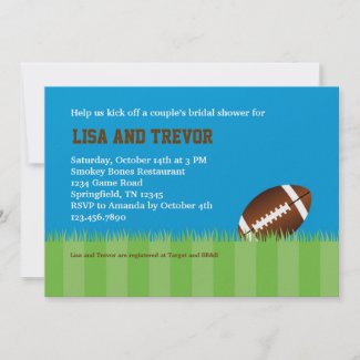 Football Couples Bridal Shower Invitation invitation