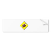 Football Crossing Sign Bumper Stickers