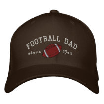 Football dad - Add your own year! Embroidered Hats