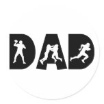 Football Dad Father's Day Sticker