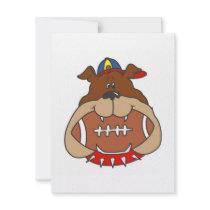 Football Dog Custom Invitation