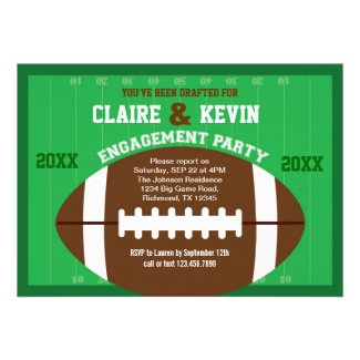 Football Engagement Party Invitation