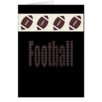 Football Fan Card Black and White by karenwhiteskreations Football Fan Card Black and White