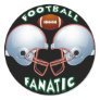 FOOTBALL FANATIC ROUND STICKER