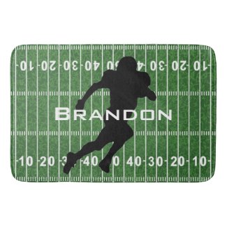 Football Field Design Bath Mat