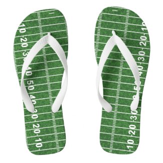 Football Field Design Flip Flops
