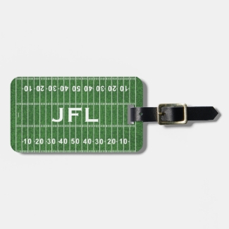 Football Field Design Luggage Tags