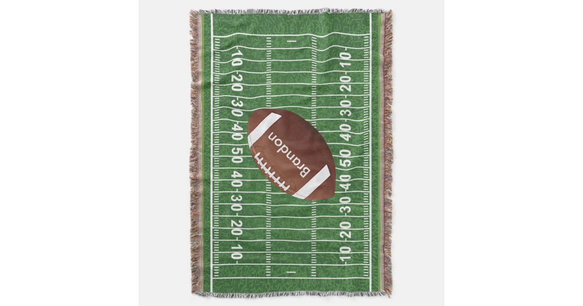 Football Field Design Throw Blanket Zazzle