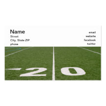 Football Field Twenty Business Card Templates