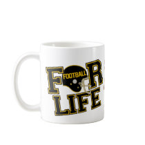 Football For Life - Black & Yellow Gold Sports Mug