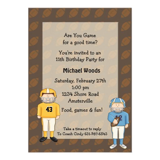 Football Friends - Party Invitation