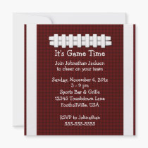 Football Game Time Invitation invitations