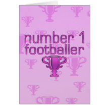 Football Gifts for Her: Number 1 Footballer Card