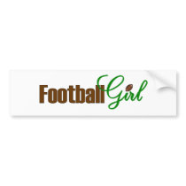 Football Girl bumper stickers by worldsfair Football Girl bumper stickers