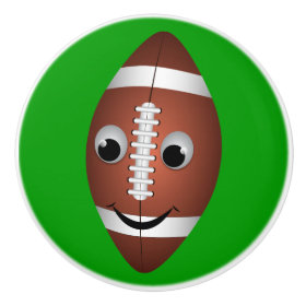Football Graphic Character Ceramic Knob